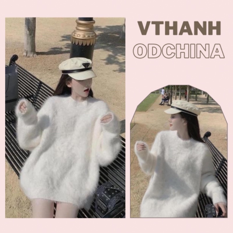 Áo Len Lông Phom Rộng Mặc Giấu Quần Phong Cách Hàn Quốc Cá Tính(Hàng Qc Oder)