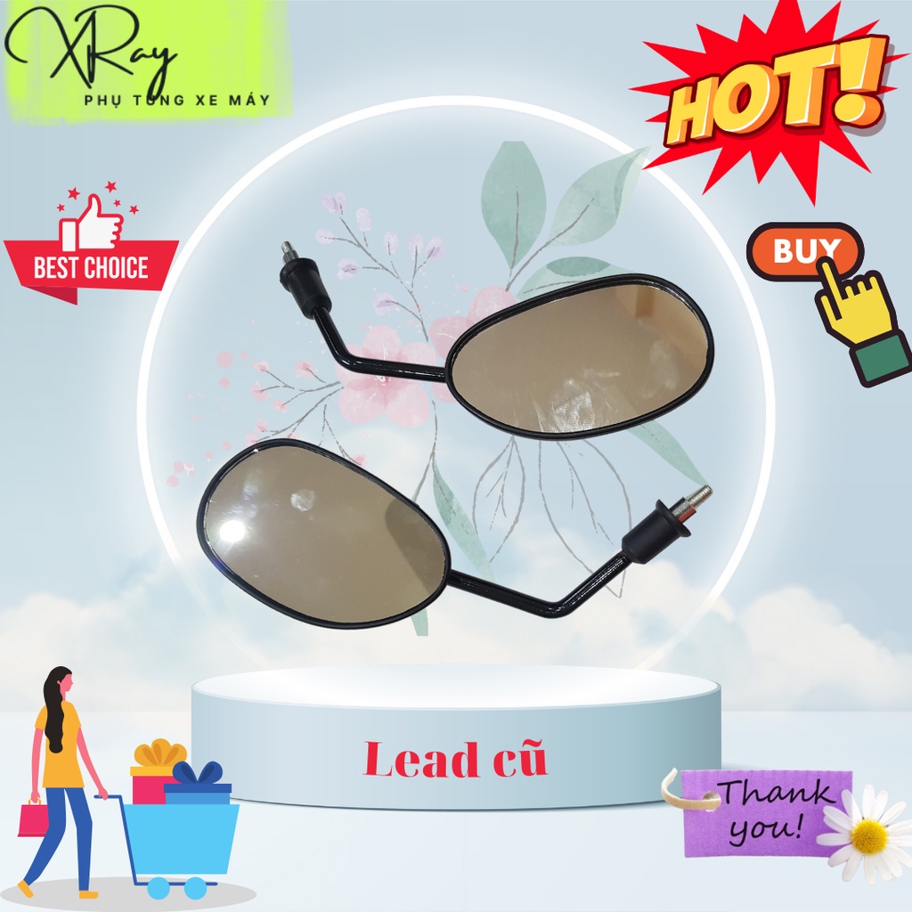 Gương xe máy lead theo xe.