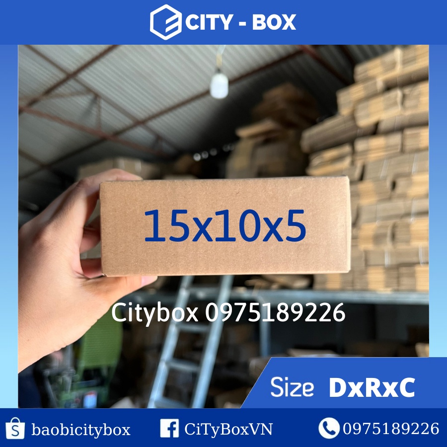 set 100 hộp 15x10x5 hộp carton ship cod - 15x10x5 hộp ship cod