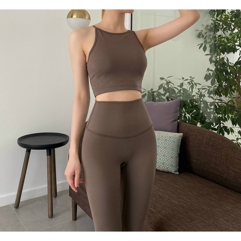 Set đồ tập thể thao gym yoga erobic cao cấp cho nữ - D04