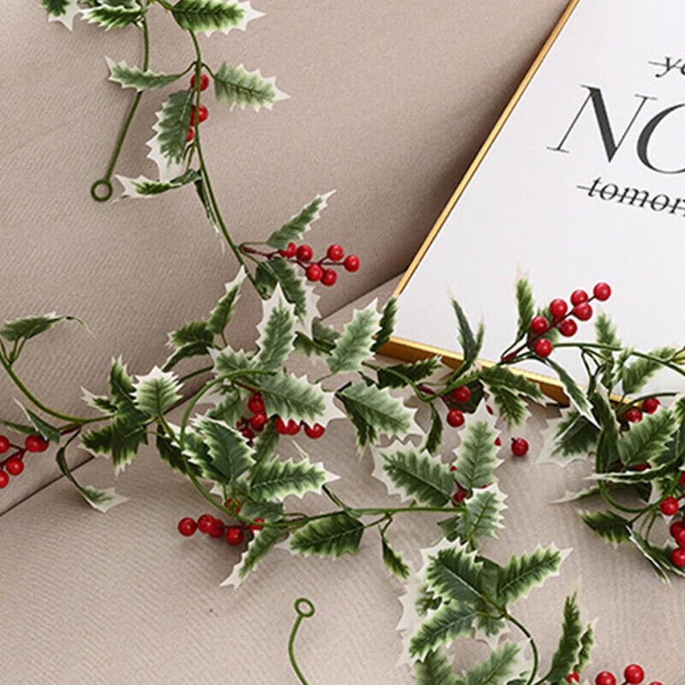 Lá Cây Nhân Tạo Màu Đỏ Dài 200cm Dùng Trang Trí Tiệc