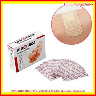 [lẻ giá sỉ] Hộp băng urgo (ơ gâu) 100 miếng to nhỏ các size- băng vết thương băng y tế