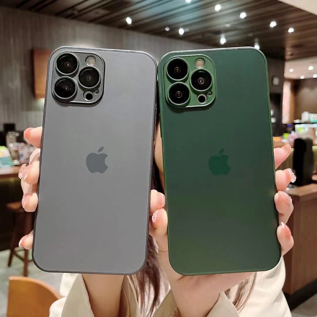 Ốp Điện Thoại Mặt Kính Nhám Cho iPhone 14 13 12 11 Pro Max ProMax Plus 7 / 8 / se2 / se3