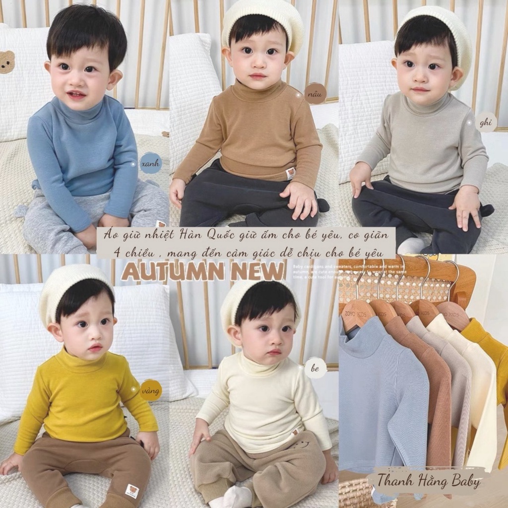 Áo Giữ Nhiệt Cho Bé , Áo Dài Tay Cho Bé Trai Bé Gái 3 Đến 17 Kg