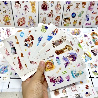 Set 20 tấm sticker cô gái cute