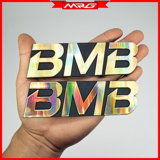 Tem Loa BMB, giá 2 tem nhựa cứng màu vàng đen - MrG