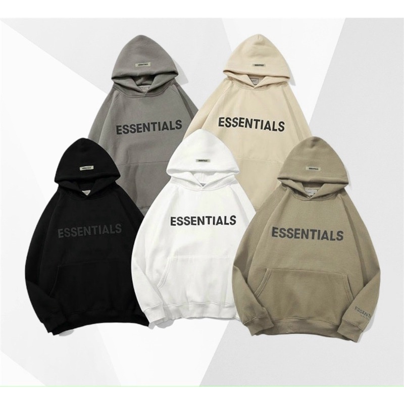 Áo Khoác Hoodie Nỉ Có Mũ Form Rộng ESSENTIALS Nhiều Màu Unisex Nam Nữ Ulzzang, Áo nỉ Hoodie essential unisex