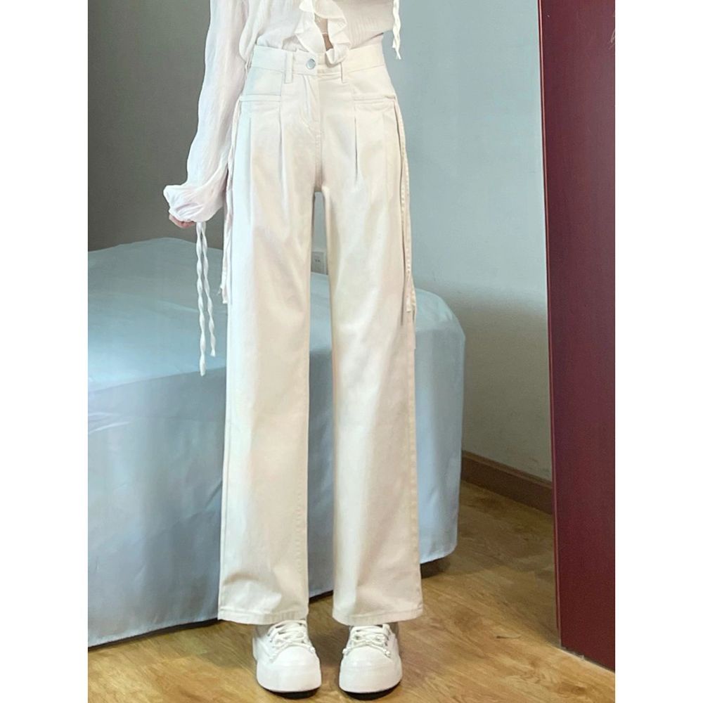 Quần Jeans Nữ Ống Rộng Lưng Cao Thời Trang Mùa Thu Hàng Mới Với 100 Mẫu Mã Đa Dạng