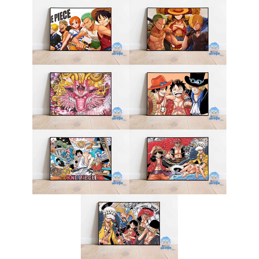 Ảnh Poster A3 Chất Lượng Chuẩn  Anime Manga One Piece (10) – Tranh Dán Tường 2D Tộc Shop