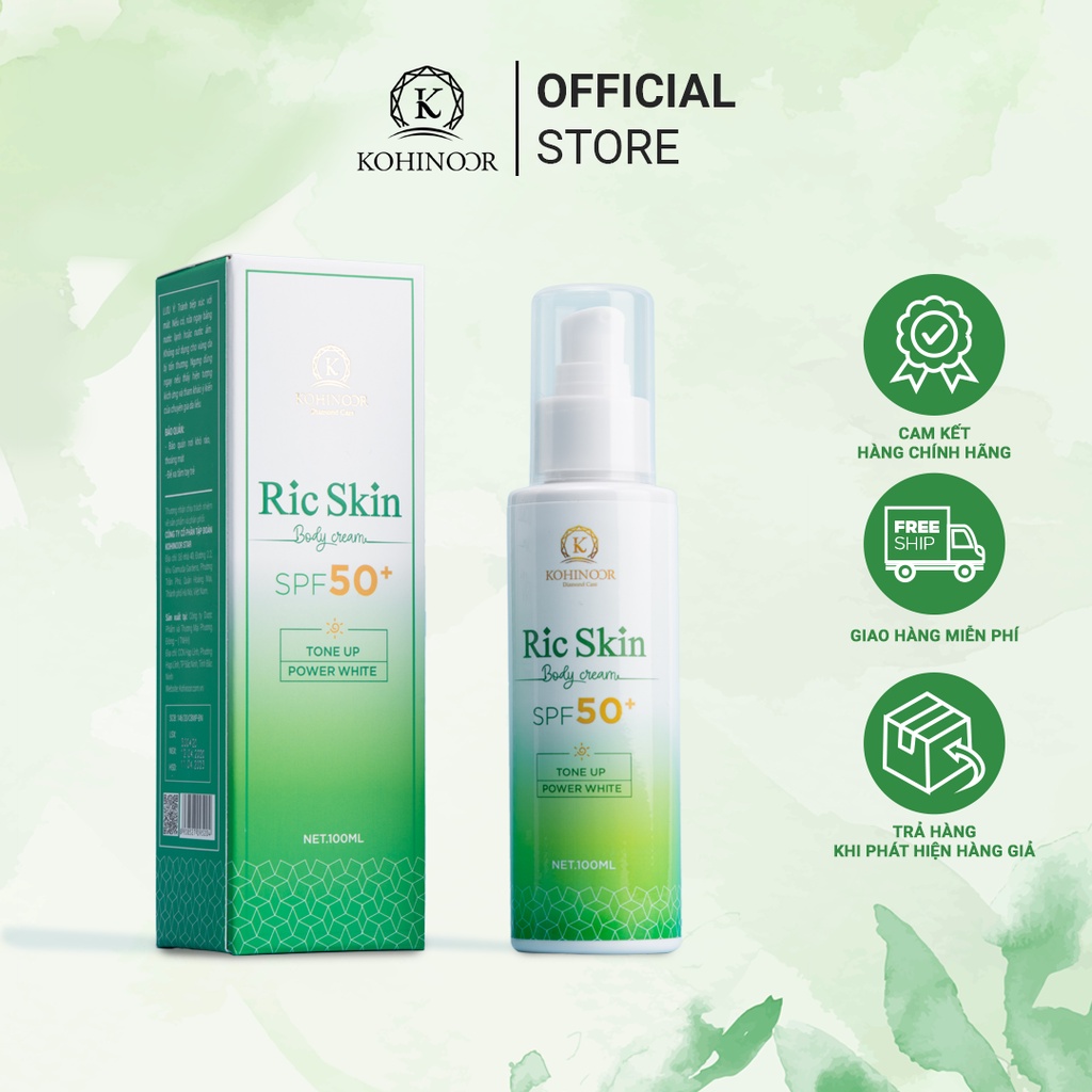 Kem chống nắng RIC SKIN BODY CREAM Kohinoor 100ml