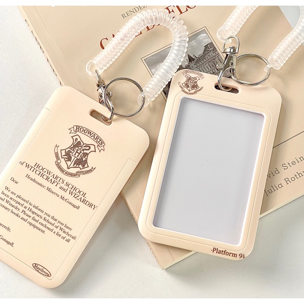 Ví Đựng Thẻ Truy Cập Thẻ Truy Cập Họa Tiết Harry Potter Kèm Móc Khóa