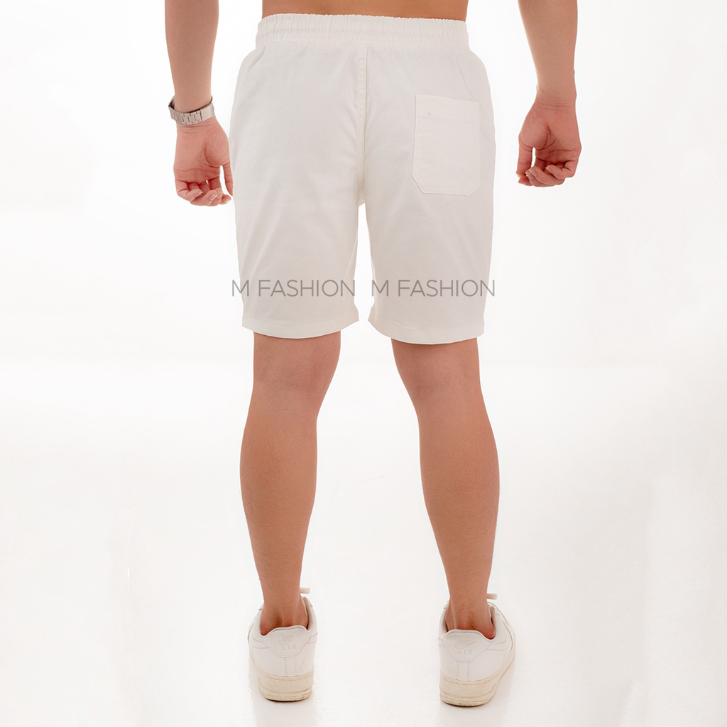 Quần short Nam kaki lưng thun co giãn cao cấp mặc nhà đi chơi thể thao M Fashion QS02