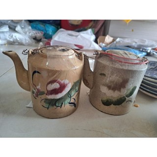 bình trà bông đào xưa