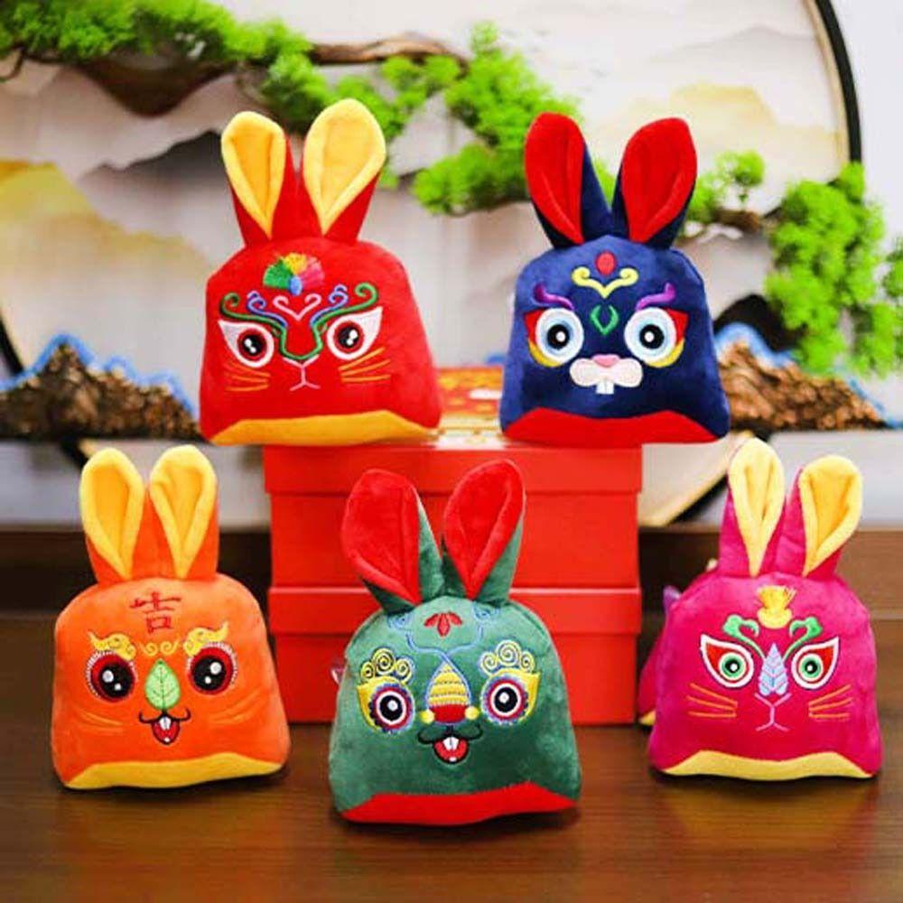 Thỏ Nhồi Bông Dễ Thương Phong Cách Trung Hoa Trang Trí Nhà Cửa