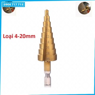 Mũi khoan bước tháp 4-32mm Titanium siêu bền