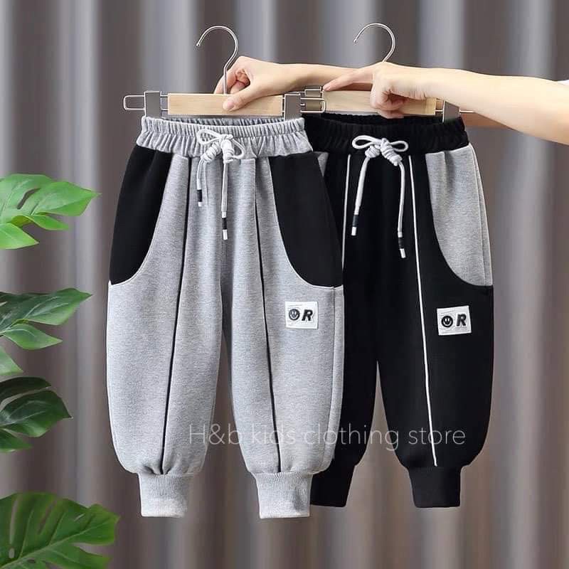 Combo quần nỉ bông cho bé Kidbabyonline- Quần nỉ bông ống đứng- Quần nỉ bé trai- Quần nỉ mùa đông cho bé trai