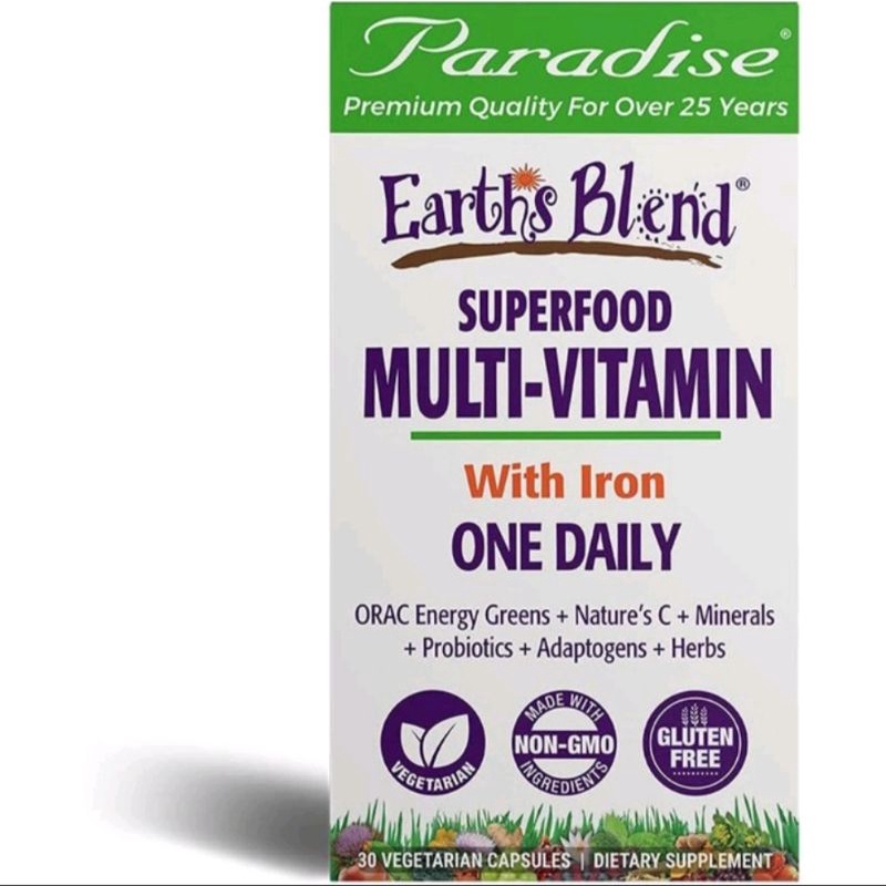 Viên Bổ Sung 70 Loại Multivitamin Thực Vật Cho Nam Và Nữ Trẻ Hóa Và Dinh Dưỡng Hằng Ngày Paradise garden of life 30v