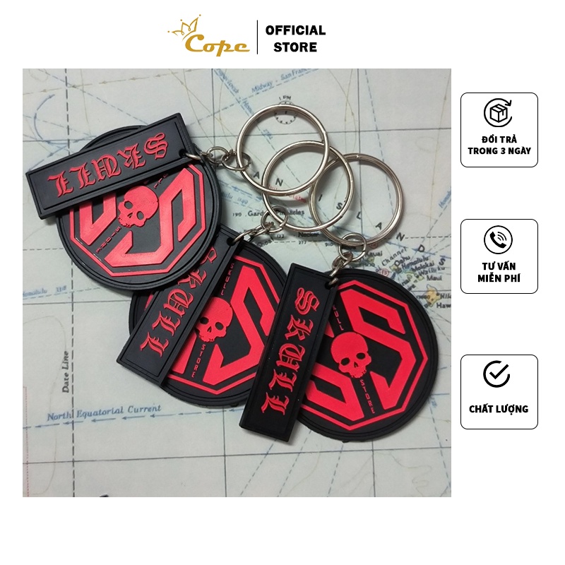 Móc chìa khoá dẻo silicon skull cá tính đẹp giá rẻ Cope88