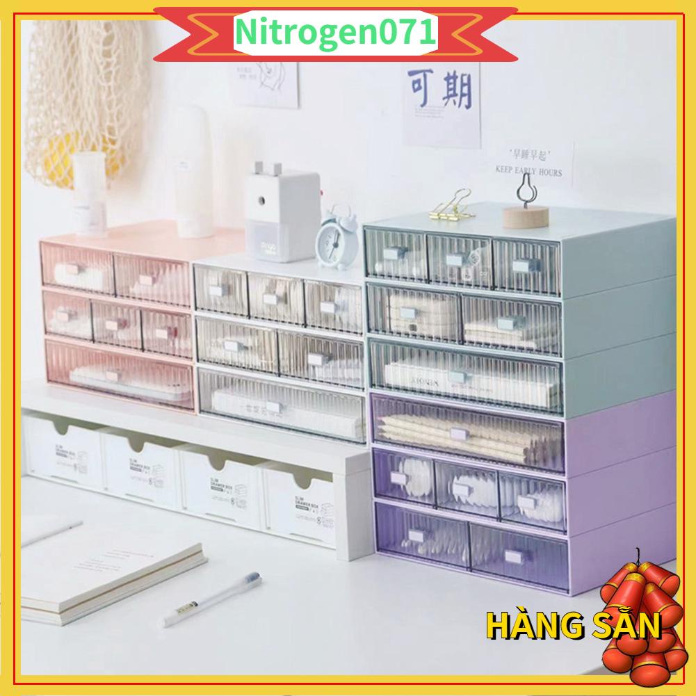 Nitrogen071 Ngăn kéo để bàn Tổ chức ngăn chống thấm Nước bụi bằng nhựa Tự làm kết hợp Nhiều lớp có thể xếp chồng lên nhau Hộp lưu trữ