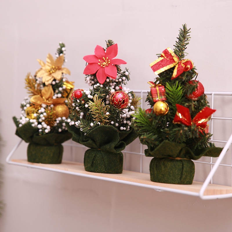 Cây Thông Giáng Sinh Mini 20cm Trang Trí Bàn Làm Việc
