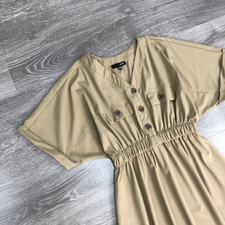 Đầm midi Mixxo nhún eo