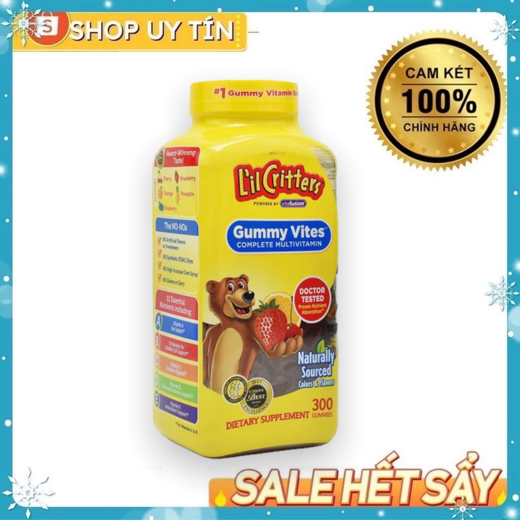 🌟(Chính Hãng) Kẹo Dẻo Gấu Bổ Sung Vitamin Lil'Critter Gummy Vites Multivitamin Complete Cho Trẻ Từ 2t