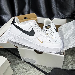 Giày af1 low 07 white black móc vàng lai au