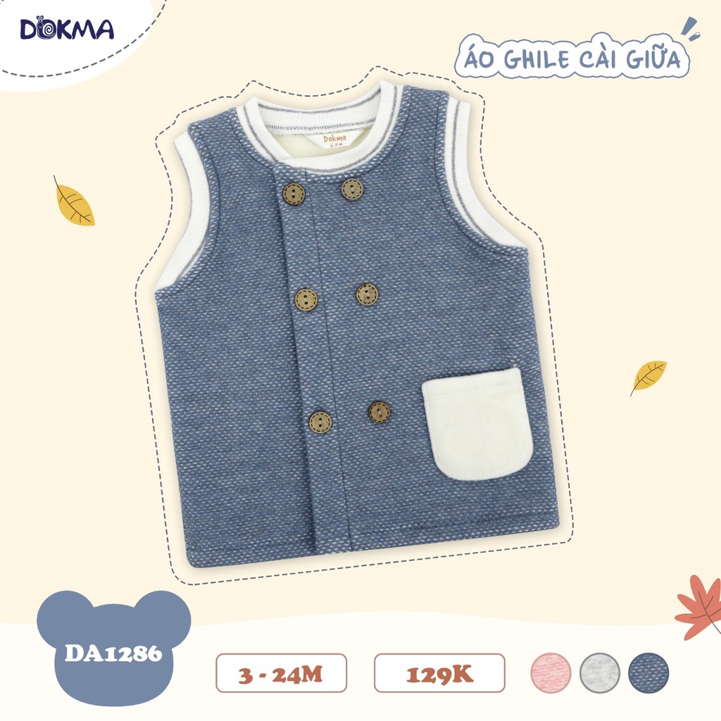 Áo gile lót lông dày ấm Dokma DA1286