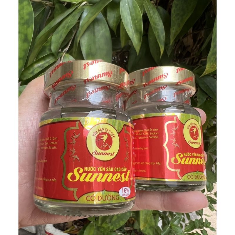 Combo 10 Hũ Yến Sào Sunnest đường phèn 20% Yến dành cho người lớn