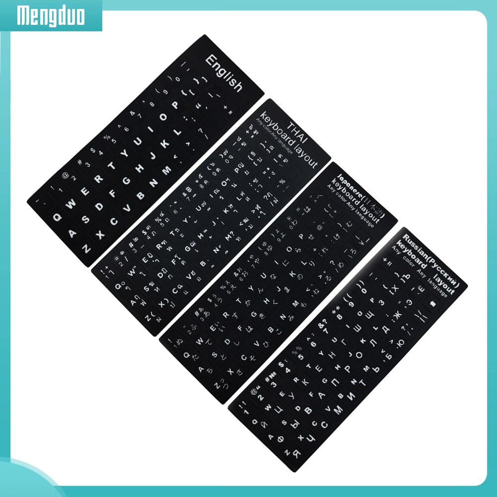 Nhãn Dán Trang Trí Bàn Phím Máy Tính In Chữ Tiếng Anh / Nga
