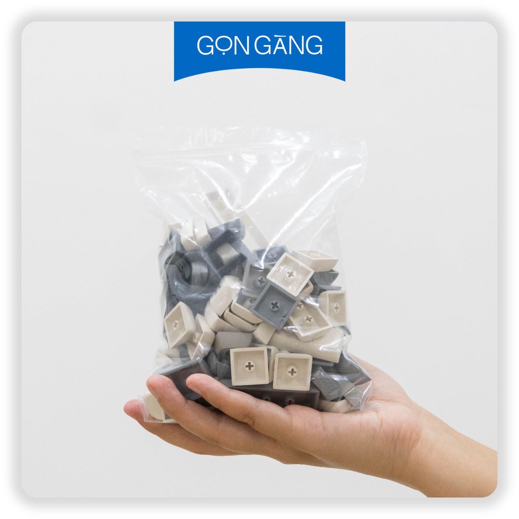 Keycap XDA cho bàn phím cơ, màu Shimmer Retro xám trắng tối giản, 120 phím