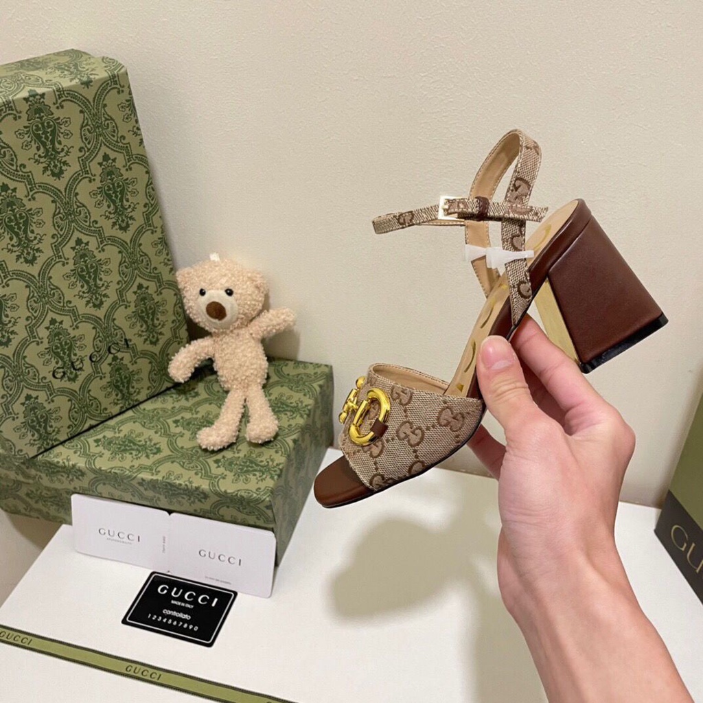 Giày Sandal Gót Dày Mũi Vuông Họa Tiết Hoa Thời Trang Pháp Cổ Điển Dành Cho Nữ