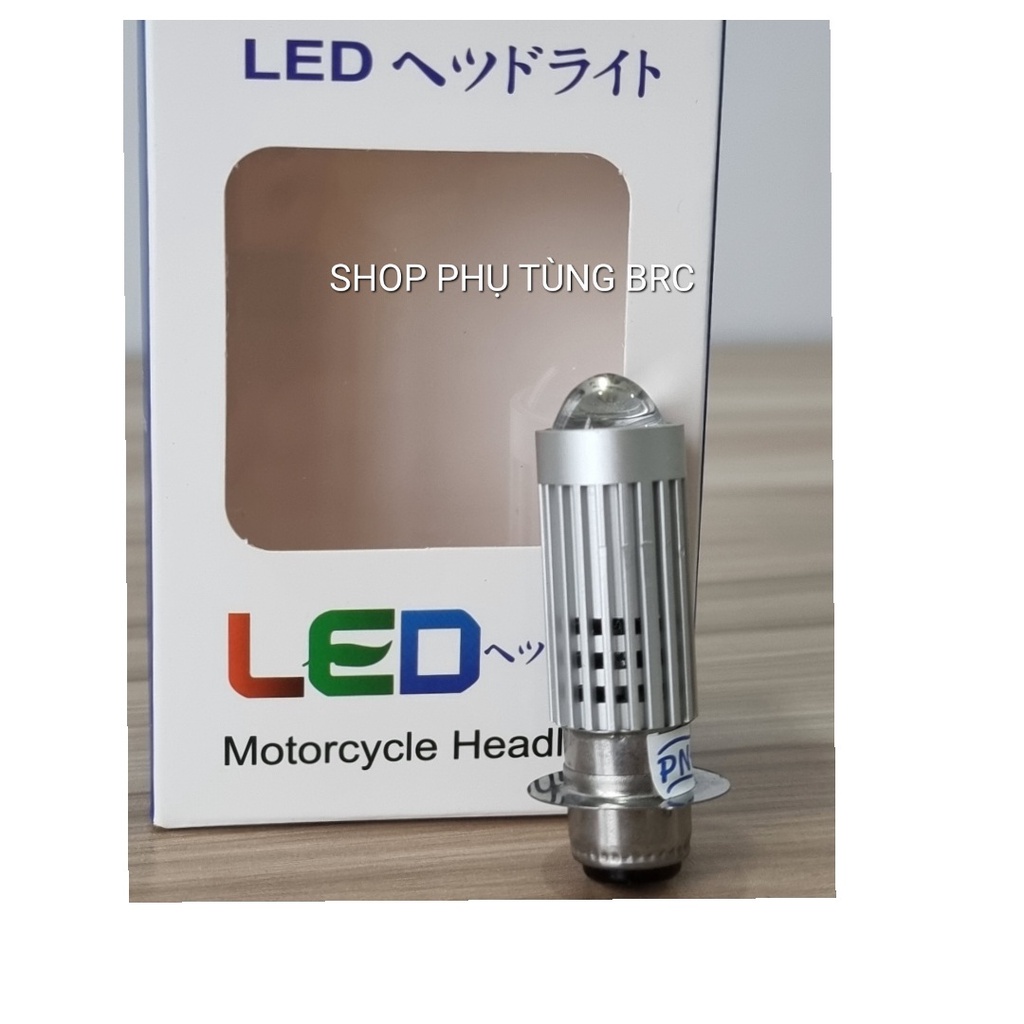 Đèn pha LED siêu sáng bi cầu TOYO 2 màu bóng 2 chân M5 lắp cho DREAM, WAVE nhỏ, CUB...