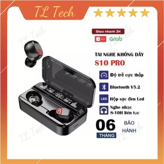 Tai Nghe Bluetooth S10 Pro bass căng cảm ứng chạm chống nước bluetooth 5.2