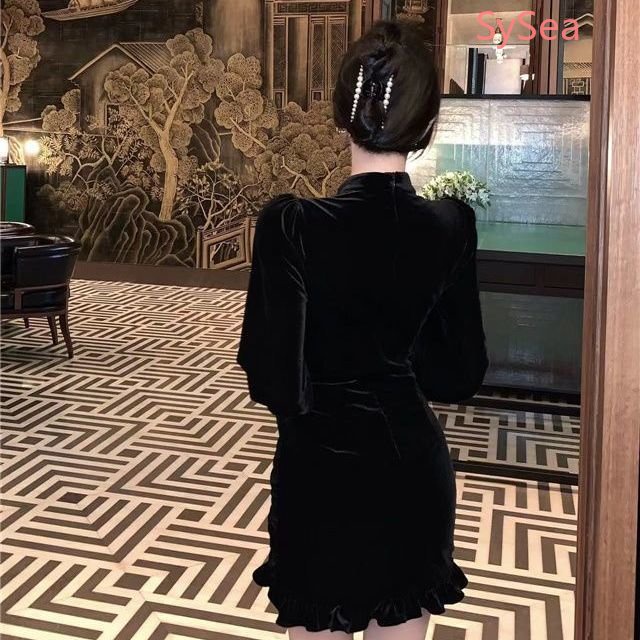 Đầm Dáng Ôm Xếp Ly Họa Tiết Trái Tim Thời Trang Mùa Thu Cho Nữ