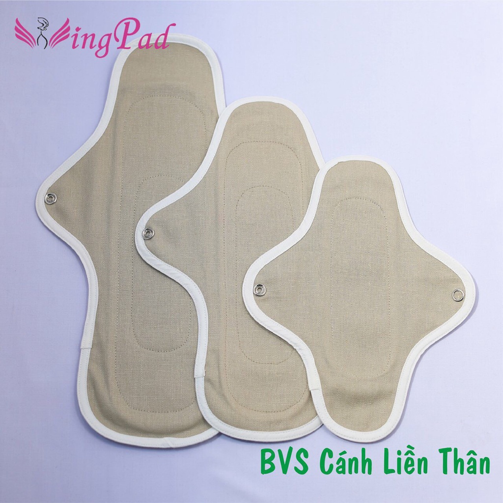 Băng vệ sinh vải Wingpad Combo 5 Size 21cm - HÀNG NGÀY nền NÂU - Kiểu CÁNH LIỀN - Kèm QUÀ TẶNG