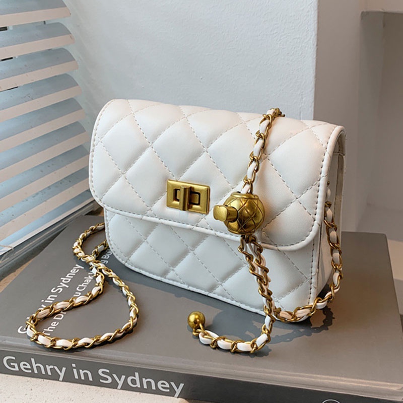 Túi Đeo Chéo Dây Xích Hình Thoi Nhỏ Thời Trang Cho Nữ