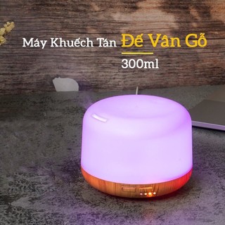 (HCM) MÁY KHUYẾCH TÁN PHUN SƯƠNG TINH DẦU TRỤ TRẮNG ĐẾ VÂN GỖ - ĐẾ TRẮNG - bobashop.vn