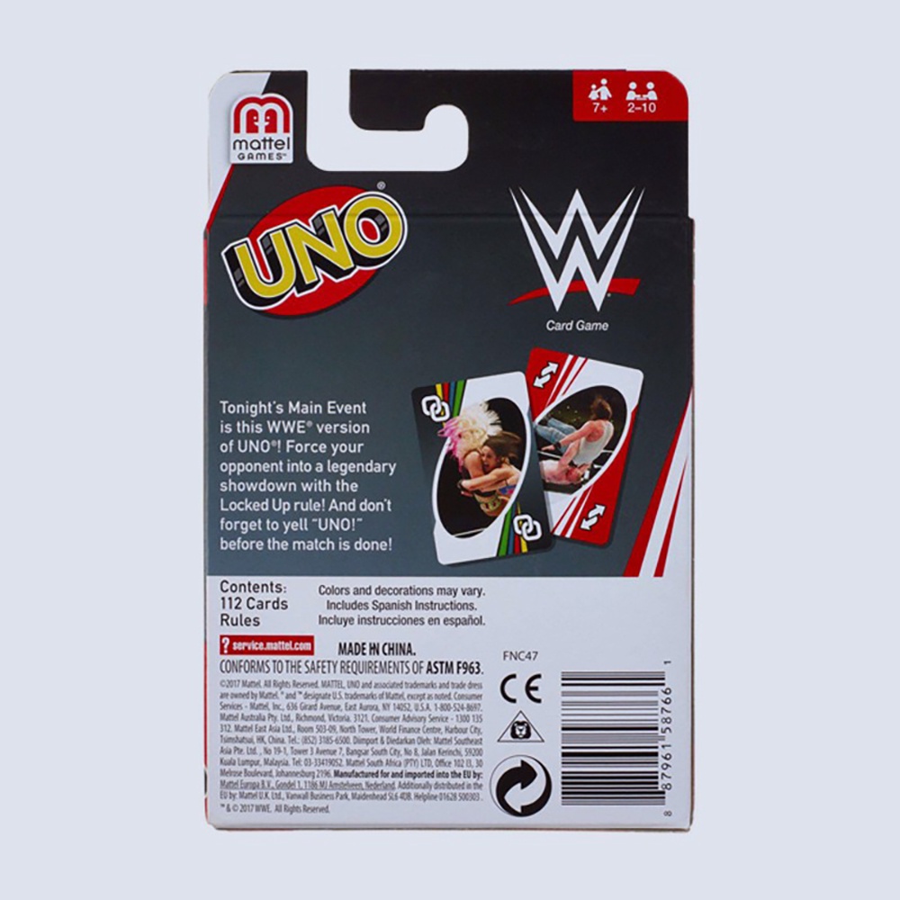 Bộ Bài Uno WWE Board Game Thú Vị UNO14
