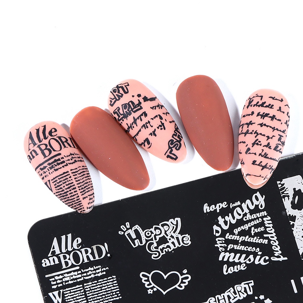 Khuôn Trang Trí Móng Tay Bằng Thép Không Gỉ DIY Dành Cho Nữ