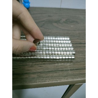 10 cái Nam châm trụ 10*5mm đất hiếm siêu mạnh