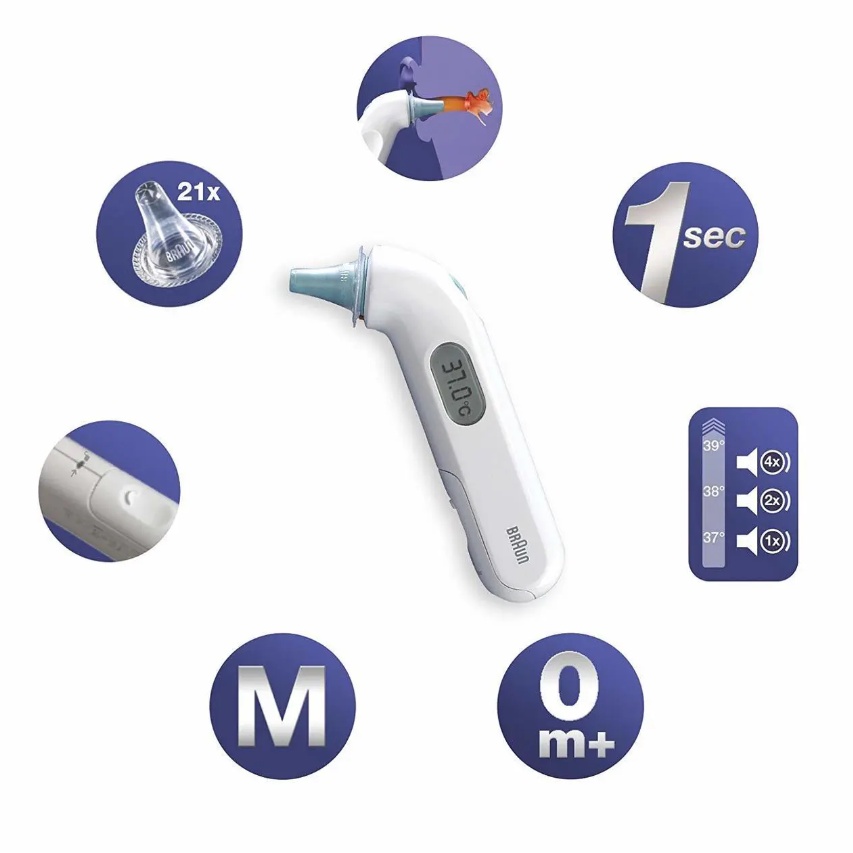 Nhiệt kế đo tai Braun ThermoScan 3 IRT3030 | Chính Hãng