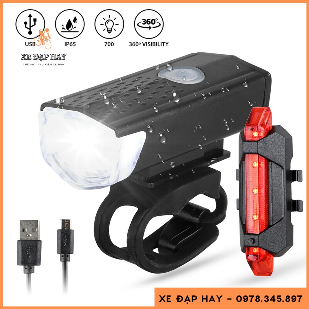 Đèn Pin Xe Đạp Thể Thao Han Bike Siêu Sáng Chống Nước Hàng Loại 1 Có Hộp Cao Cấp