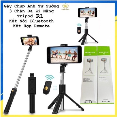 Gậy tự sướng selfie tripod điện thoại,gậy 3 chân dùng để đứng chụp hình quay video quay tiktok,remote kết nối bluetooth.