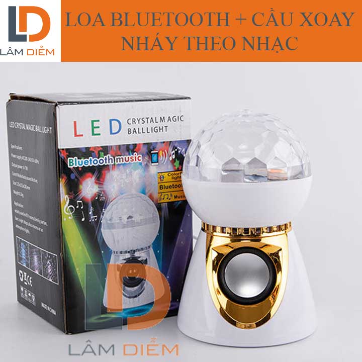 ĐÈN SÂN KHẤU CẦU XOAY NHÁY THEO NHẠC KẾT HỢP LOA BLUETOOTH CQ2