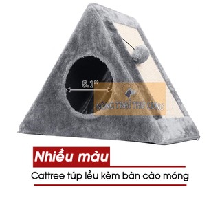 Cat tree kèm ổ nằm + bàn cào móng cho mèo - có thể gấp gọn