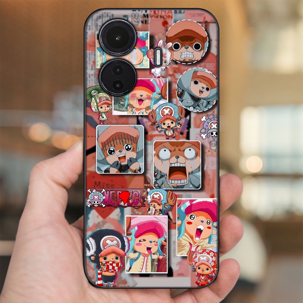 Ốp lưng Vivo T1 5G viền đen in hình Chopper One Piece Đảo Hải Tặc