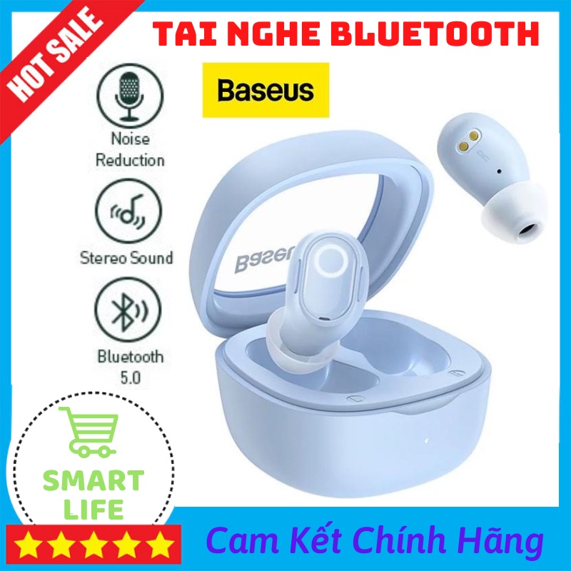 Tai Nghe Bluetooth Baseus WM02 Tai Nghe Nhét Tai Không Dây 5.3 Kết Nối Ổn Định Chống Ồn Cao Trang Bị Công Nghệ Sạc Nhanh