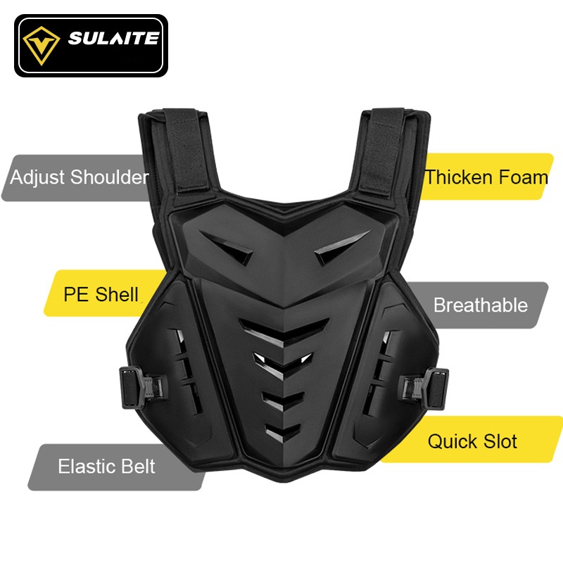 Đen Trắng Cảo Tháo Giáp Thân Áo Khoác Xe Máy Moto Áo Lưng Ngực Tấm Bảo Vệ Ngoài Đường Xe Đạp Bụi Bẩn Đồ Bảo Hộ