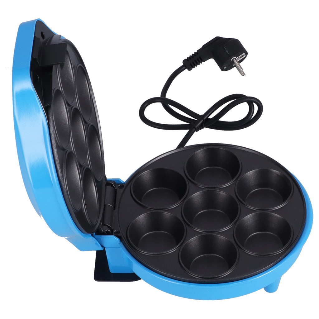 Có thể bán buôn Máy làm bánh đa chức năng 7 lỗ rán hai mặt cốc nóng 1200W EU 220‑240V Westvirginia058 Hàng giao ngay